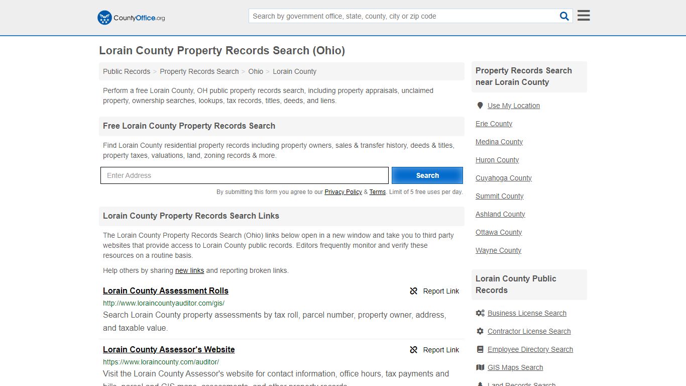 Lorain County Property Records Search (Ohio) - County Office