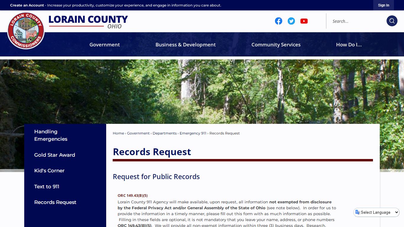 Records Request | Lorain County, OH